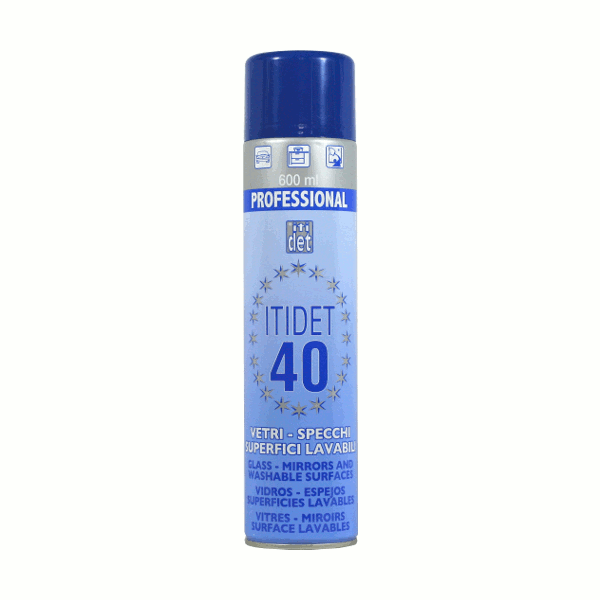 40 Spray Professional Vetri, Specchi e Superfici Lavabili Itidet